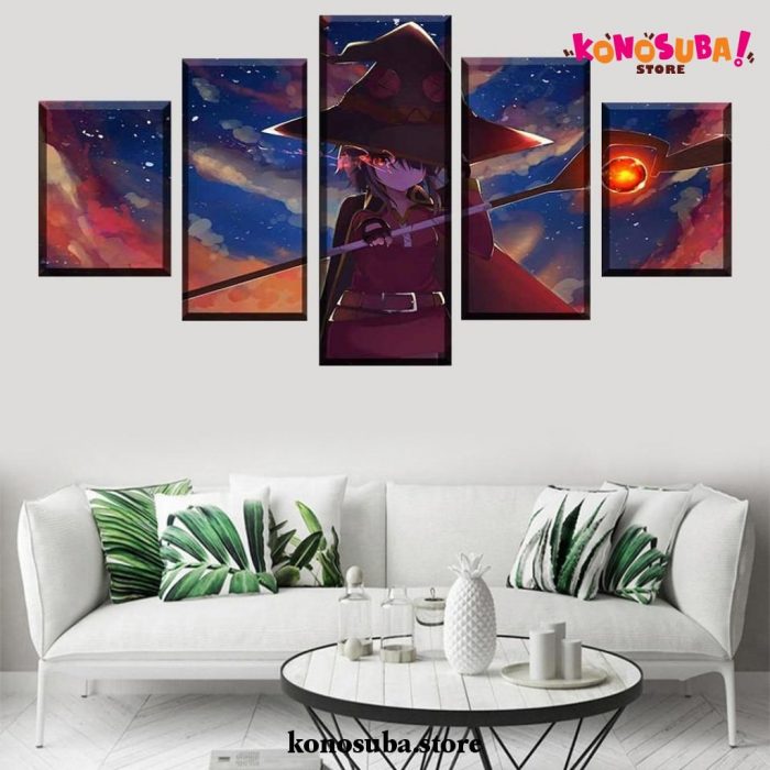 5 Pieces Konosuba Megumin Night Canvas Wall Art