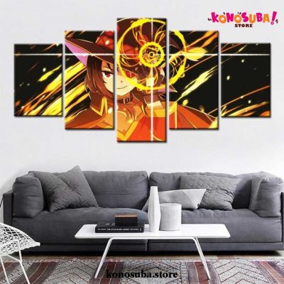 5 Pieces Megumin Konosuba 3D Canvas Wall Art