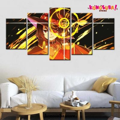5 Pieces Megumin Konosuba 3D Canvas Wall Art