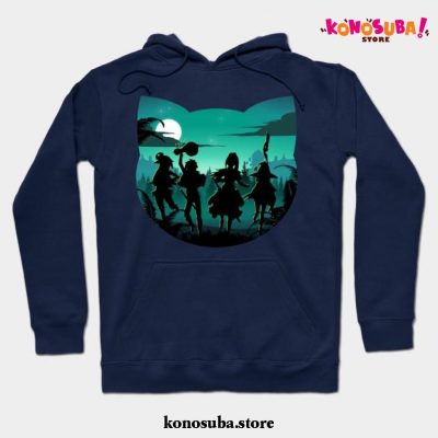 Chomusuke Silhouette Hoodie Navy Blue / S