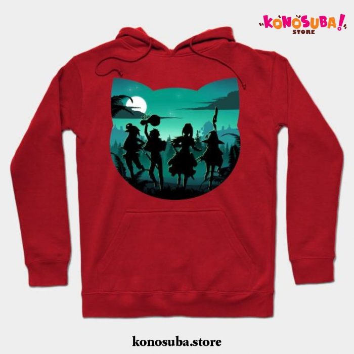 Chomusuke Silhouette Hoodie Red / S