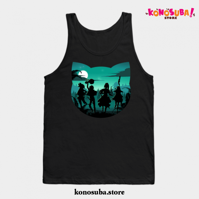 Chomusuke Silhouette Tank Top Black / S