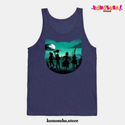 Chomusuke Silhouette Tank Top Navy Blue / S