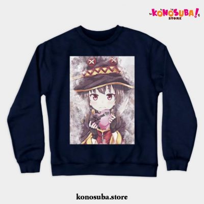 Cute Konosuba Art Crewneck Sweatshirt Navy Blue / S