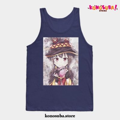 Cute Konosuba Art Tank Top Navy Blue / S