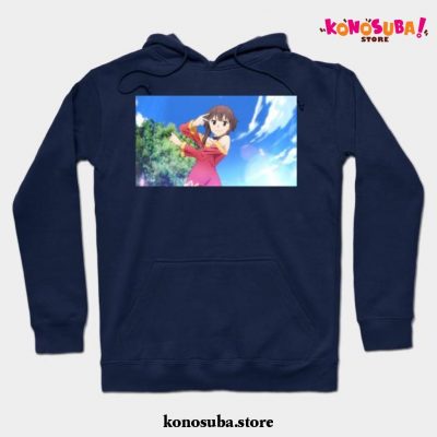 Cute Megumin Hoodie Navy Blue / S