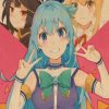 Funny Konosuba Aqua Megumin Darkness Kraft Paper Poster