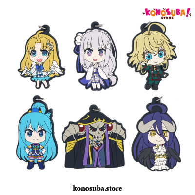 Konosuba Rezero Aqua Emilia Filo Ainz Ooal Gown Albedo Saga Of Tanya Rising The Shield Rubber