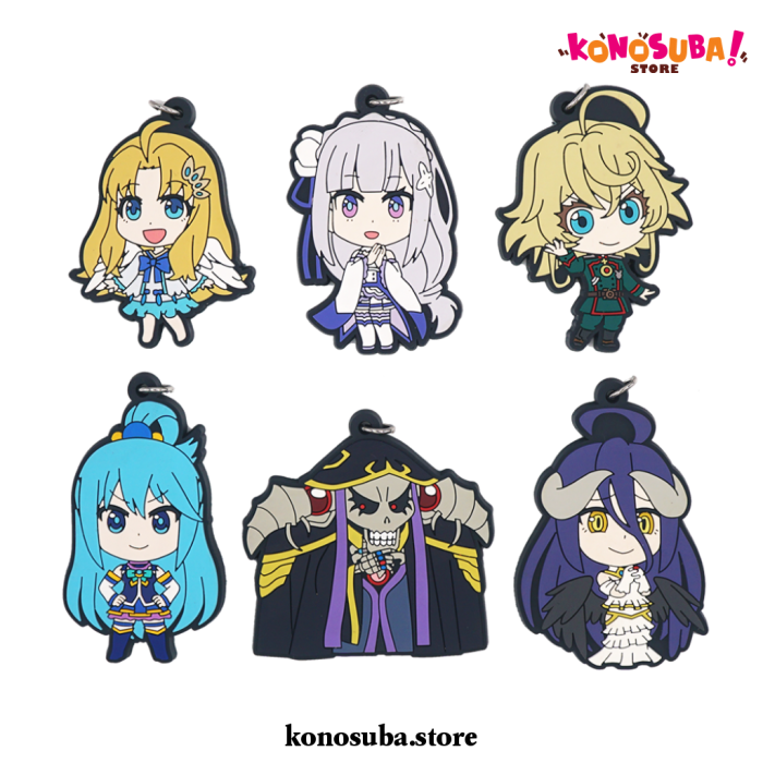 Konosuba Rezero Aqua Emilia Filo Ainz Ooal Gown Albedo Saga Of Tanya Rising The Shield Rubber