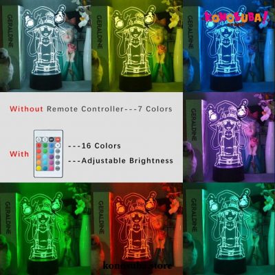Lovely Konosuba Megumin Girl 3D Lamp Night Light