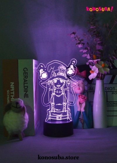 Lovely Konosuba Megumin Girl 3D Lamp Night Light
