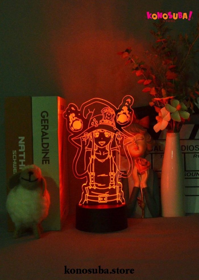 Lovely Konosuba Megumin Girl 3D Lamp Night Light