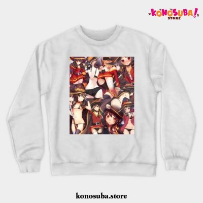 Megumin Collage Crewneck Sweatshirt White / S