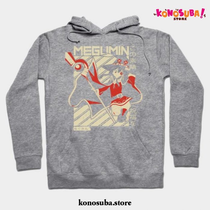 Megumin - Kono Subarashii Anime Shirt Hoodie Gray / S