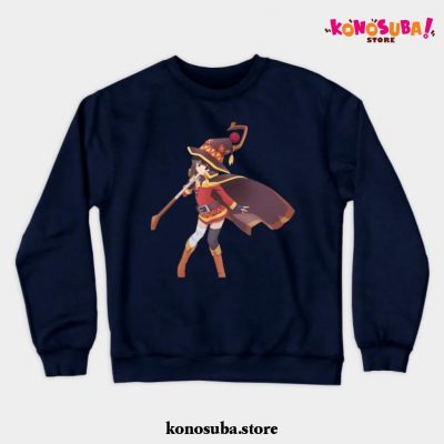 Megumin Konosuba Cute Crewneck Sweatshirt Navy Blue / S