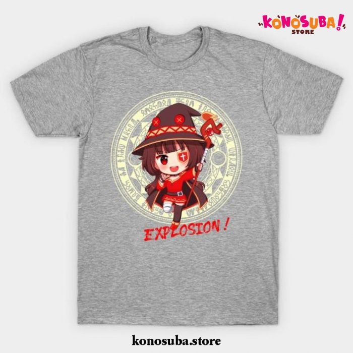 Megumin Konosuba Explosion Magic T-Shirt Gray / S