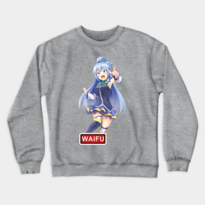 Aqua Waifu Crewneck Sweatshirt Official Cow Anime Merch