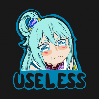 Konosuba Aqua Useless Goddess Crewneck Sweatshirt Official Cow Anime Merch