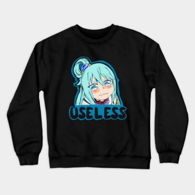 Konosuba Aqua Useless Goddess Crewneck Sweatshirt Official Cow Anime Merch