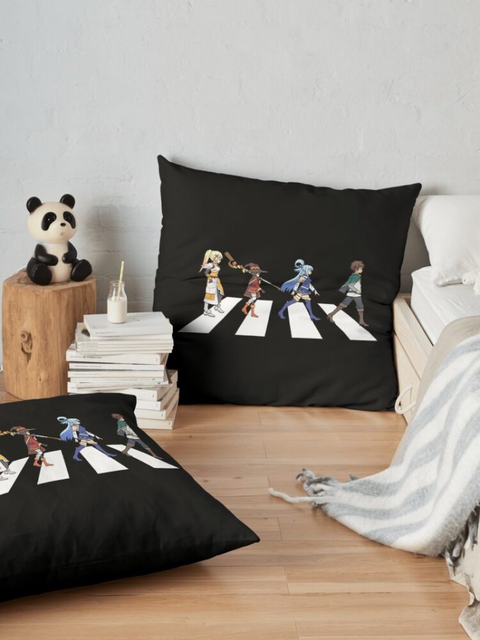 Konosuba Road Classic Throw Pillow Official Cow Anime Merch
