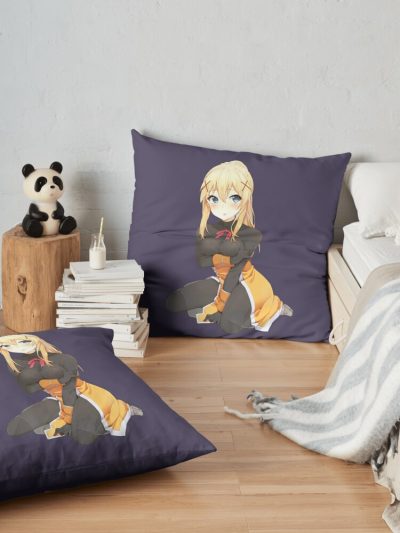 Konosuba Anime Darkness Throw Pillow Official Cow Anime Merch