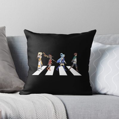 Konosuba Road Classic Throw Pillow Official Cow Anime Merch