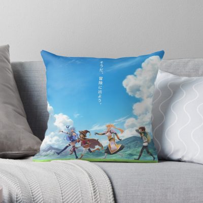 Konosuba Season 3 Throw Pillow Official Cow Anime Merch