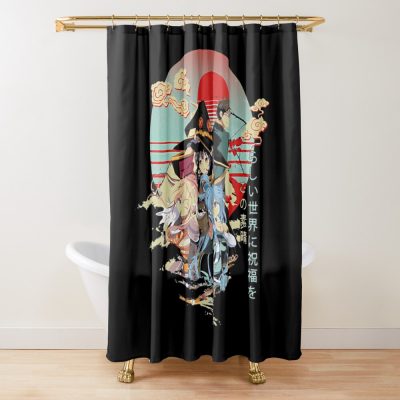 Mens Best Konosuba Shower Curtain Official Cow Anime Merch
