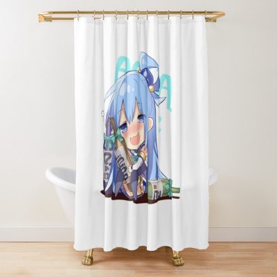 Konosuba Aqua Shower Curtain Official Cow Anime Merch