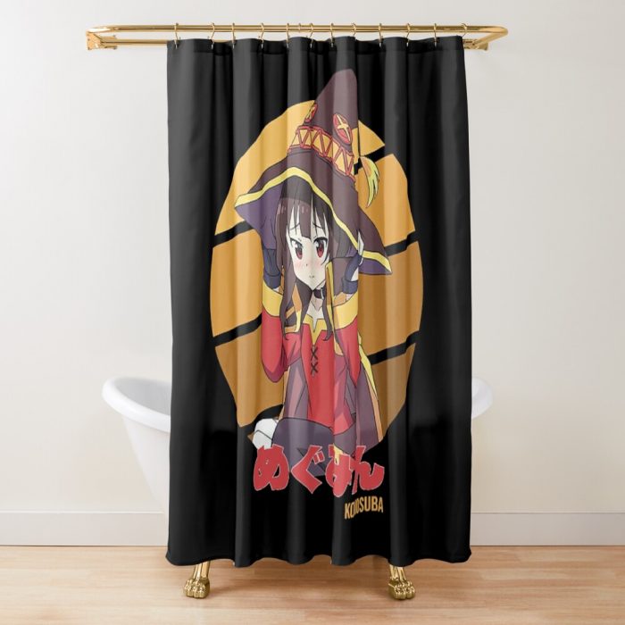 Megumin Konosuba Design Shower Curtain Official Cow Anime Merch