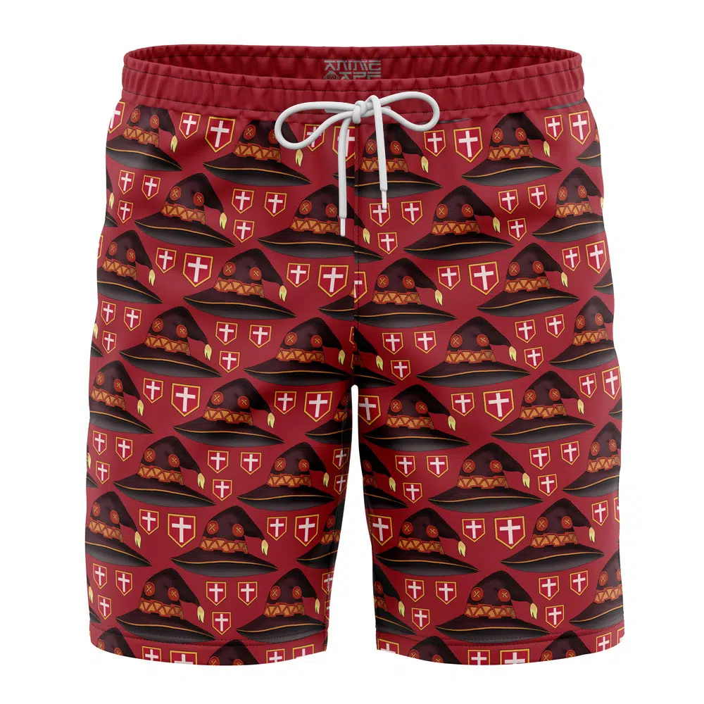 megumin Hawaiian Swim Trunks Board Shorts Knot - Konosuba Store