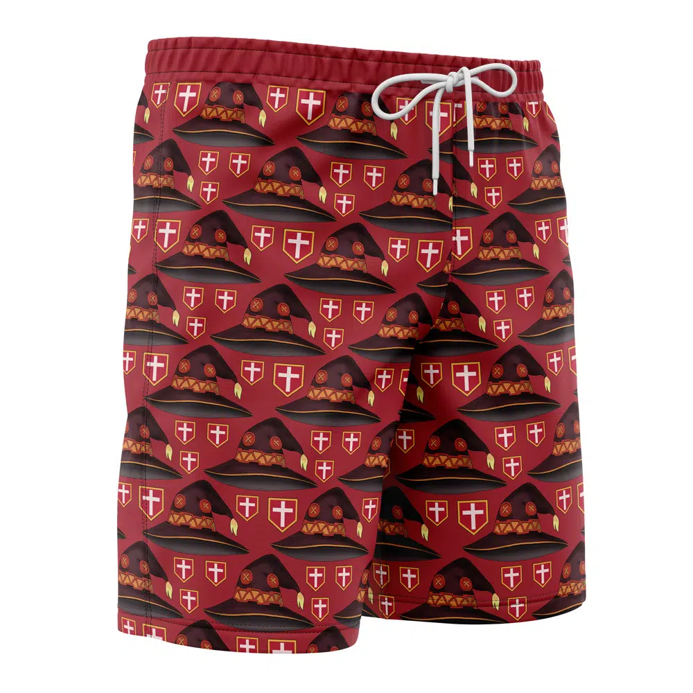 megumin Hawaiian Swim Trunks Board Shorts side Knot - Konosuba Store